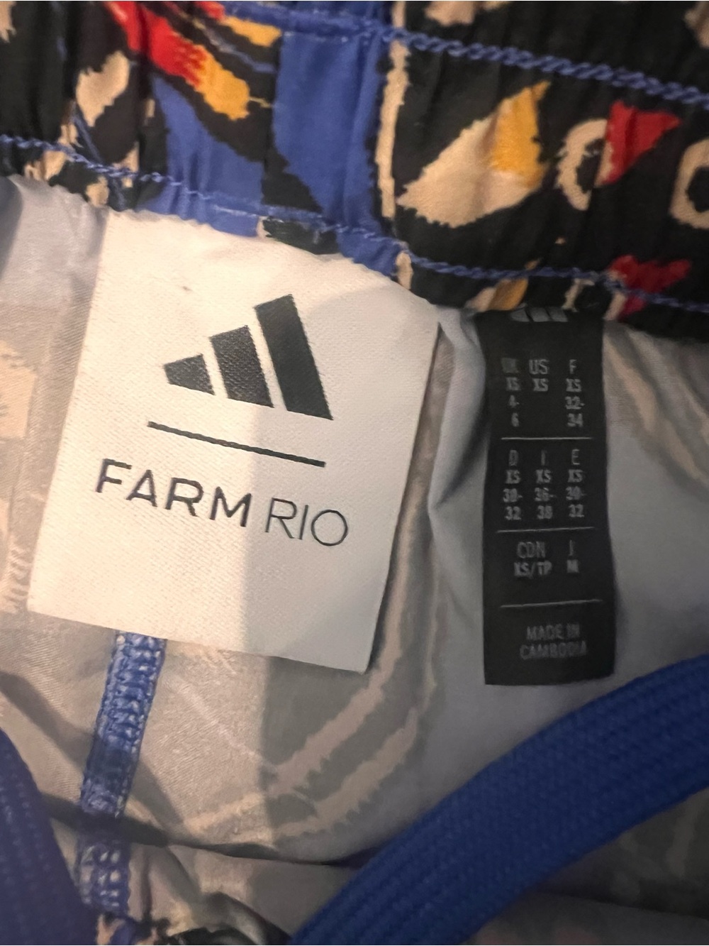 Adidas X Farm Rio Butterfly Pacer Shorts EUC XS - Picture 2 of 3
